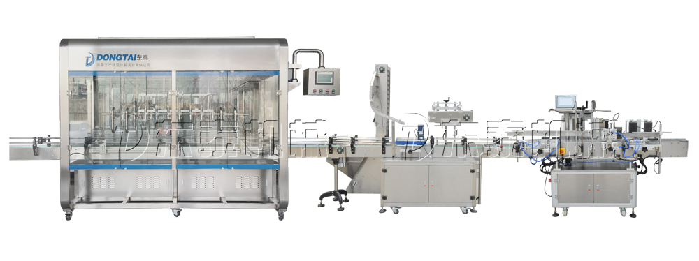 食用油灌裝旋蓋貼標生產(chǎn)線(xiàn)